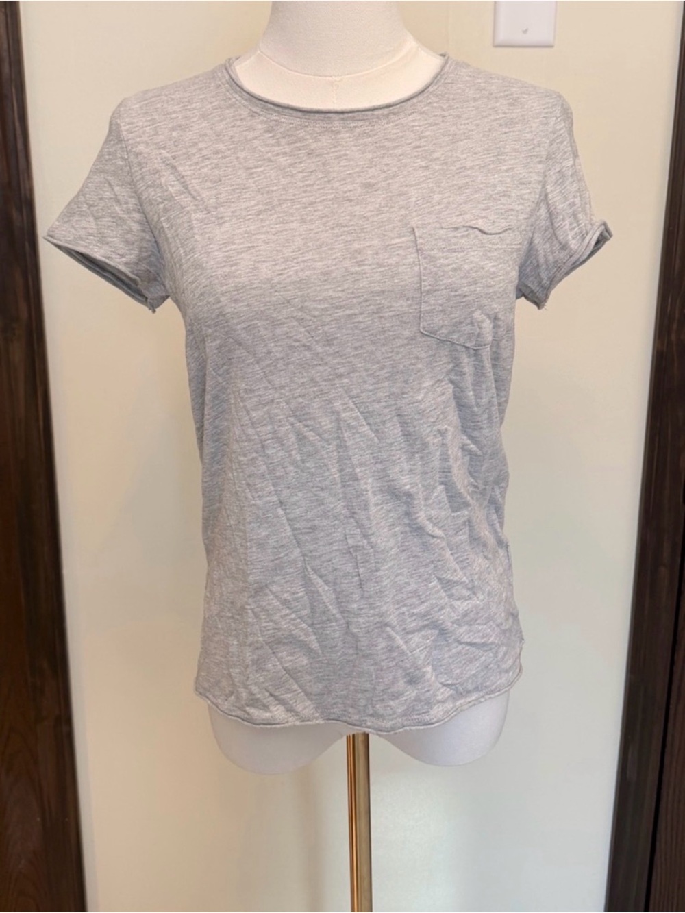 Brave Soul Light Gray Short-Sleeve Pocket Tee - Women